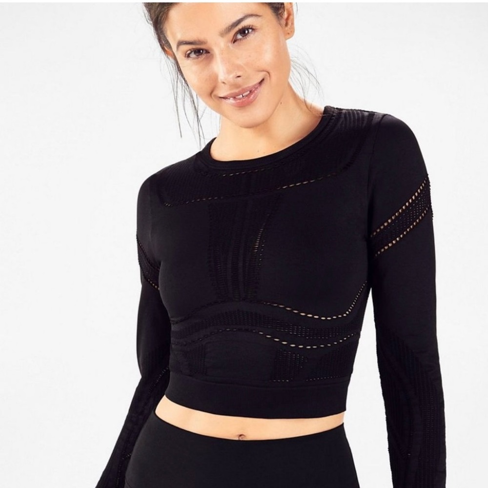 Jaymee Mesh Long-Sleeve Top